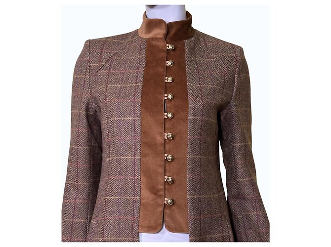 Autre Marque Maria de la Orden Giacca Tweed Marrone - vista 2