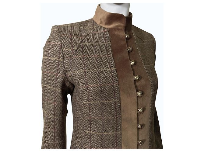Autre Marque Maria de la Orden Giacca Tweed Marrone - vista 3
