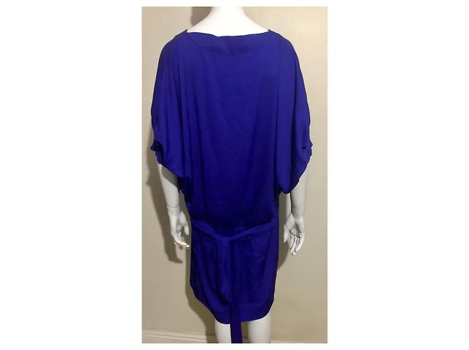 Diane von Furstenberg Vestido Edna de Seda Azul - vista 2