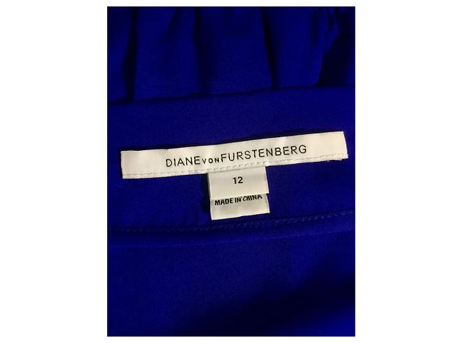 Diane von Furstenberg Vestido Edna de Seda Azul - vista 3