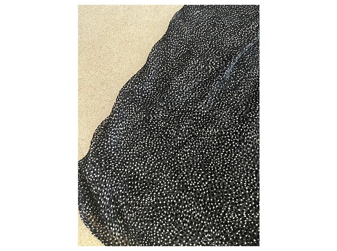 Kenzo Asymmetrisches Kleid Schwarz mit Punkten Aus weiß - Ansicht 5