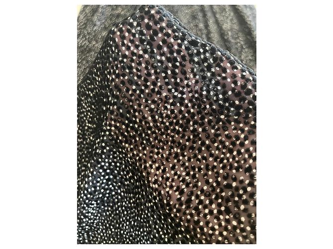 Kenzo Asymmetrisches Kleid Schwarz mit Punkten Aus weiß - Ansicht 6