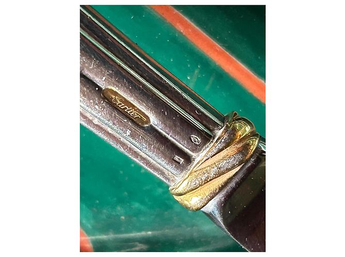 Coltello per burro Cartier Trinity in argento e oro Silver hardware Gold hardware - vista 12