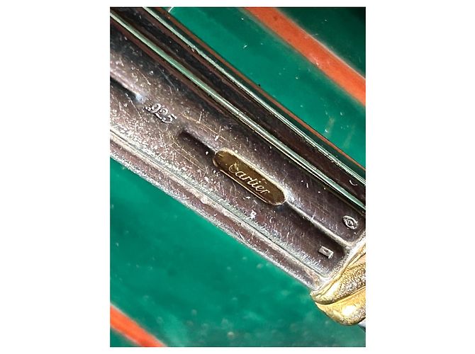 Coltello per burro Cartier Trinity in argento e oro Silver hardware Gold hardware - vista 14
