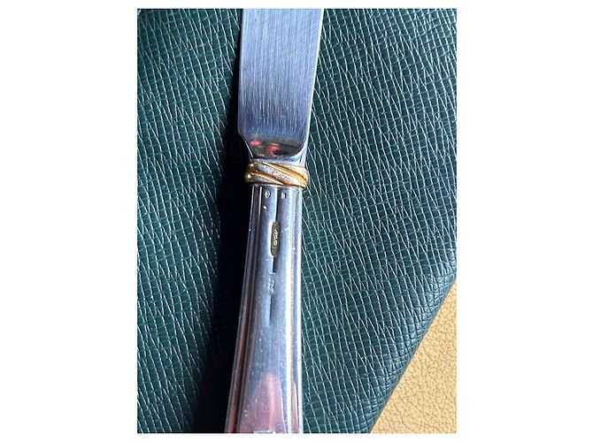 Coltello per burro Cartier Trinity in argento e oro Silver hardware Gold hardware - vista 5