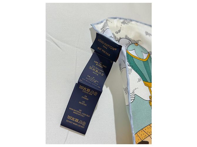 Louis Vuitton Foulard in seta 'Città delle Stelle' Marrone Bianco Multicolore Beige Gold hardware - vista 5