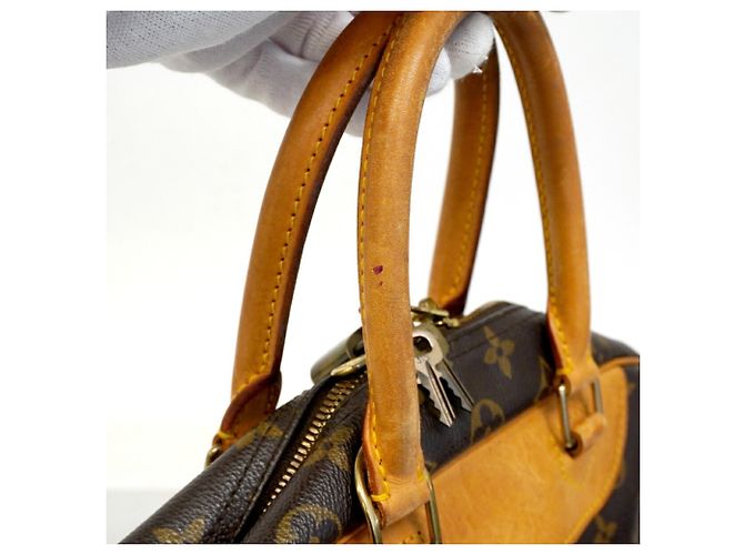 Borsa Louis Vuitton Monogram Deauville Marrone - vista 12