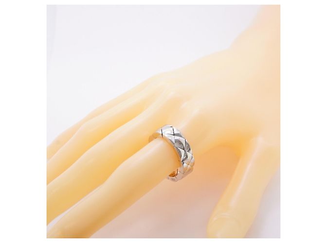 Anello Matelassé Chanel in oro bianco 18K - vista 10