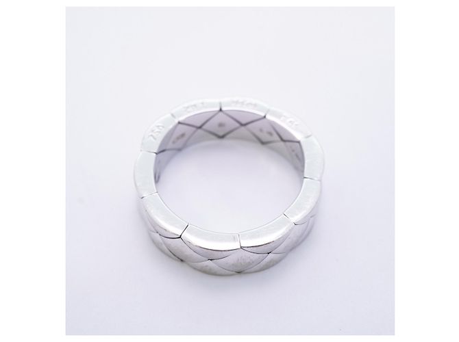 Anello Matelassé Chanel in oro bianco 18K - vista 3