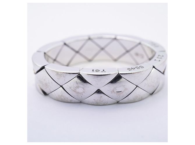 Anello Matelassé Chanel in oro bianco 18K - vista 8
