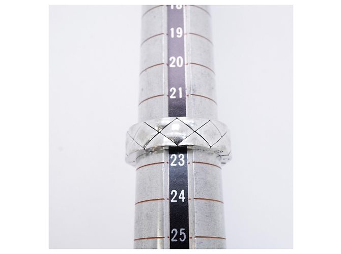 Anello Matelassé Chanel in oro bianco 18K - vista 9