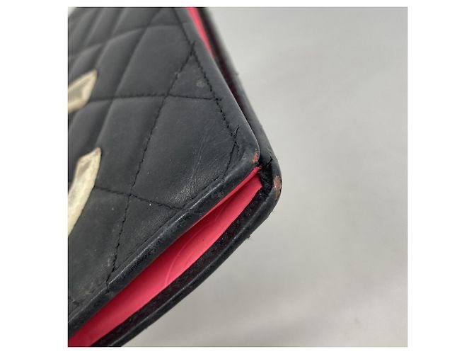Cartera larga de piel de cordero Cambon Chanel Negro - vista 7