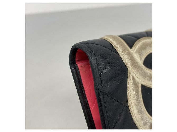 Cartera larga de piel de cordero Cambon Chanel Negro - vista 8