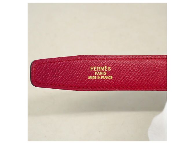 Hermès Hermes Constance Gürtel aus schwarzem Courchevel Leder - Ansicht 2