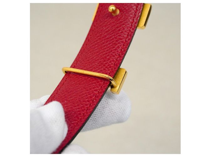 Hermès Hermes Constance Gürtel aus schwarzem Courchevel Leder - Ansicht 5