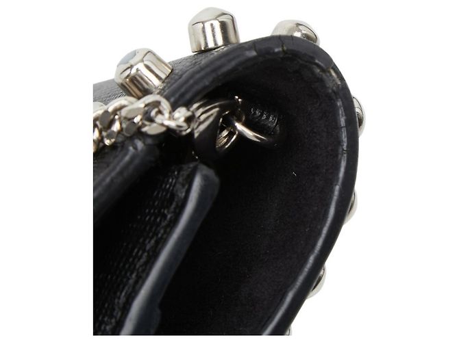 Borsa a tracolla con catena per portafoglio borchiata Fendi Karlito Nero Multicolore - vista 11
