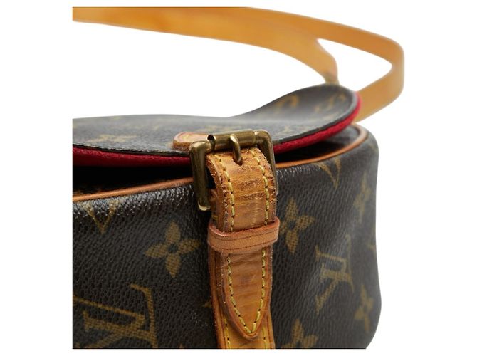 Borsa a tracolla Louis Vuitton Monogram Tambourin Marrone - vista 6