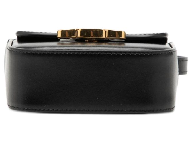 Céline Borsa a tracolla Celine Triomphe Mini Claude in pelle nera Nero - vista 3