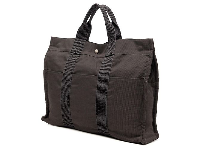 Hermès Borsa Hermes Herline Tote MM Marrone Nero - vista 2