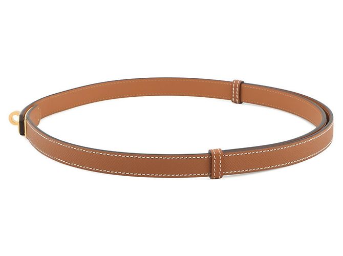 Hermès Hermes Kelly Gürtel aus goldenem Epsom-Leder Braun - Ansicht 2