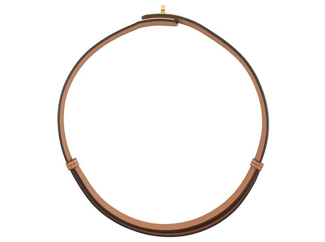 Hermès Hermes Kelly Gürtel aus goldenem Epsom-Leder Braun - Ansicht 3
