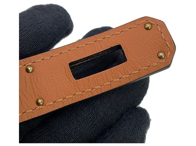 Hermès Hermes Kelly Gürtel aus goldenem Epsom-Leder Braun - Ansicht 6