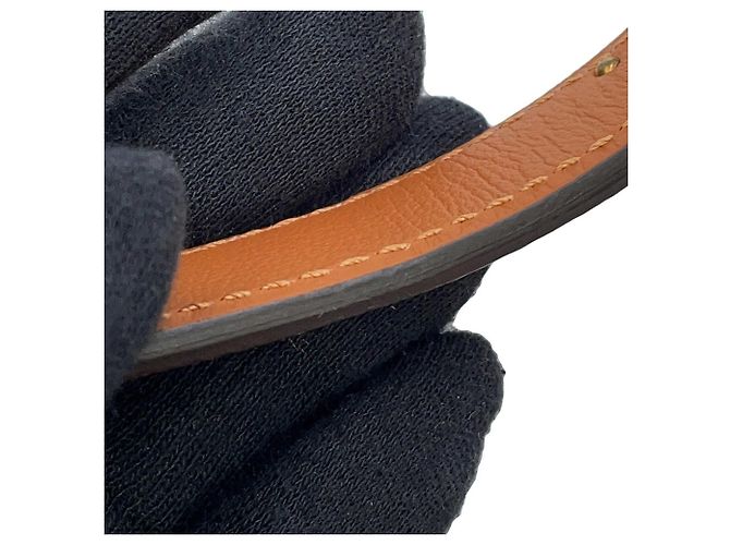 Hermès Hermes Kelly Gürtel aus goldenem Epsom-Leder Braun - Ansicht 8