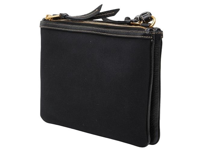 Borsa a tracolla in jacquard con logo Prada Nero - vista 2