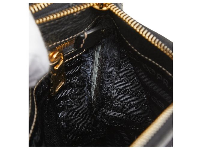 Borsa a tracolla in jacquard con logo Prada Nero - vista 6