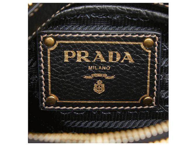Borsa a tracolla in jacquard con logo Prada Nero - vista 8