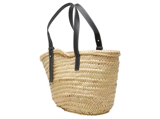 Borsa cesta in pelle nera Loewe Nero - vista 2