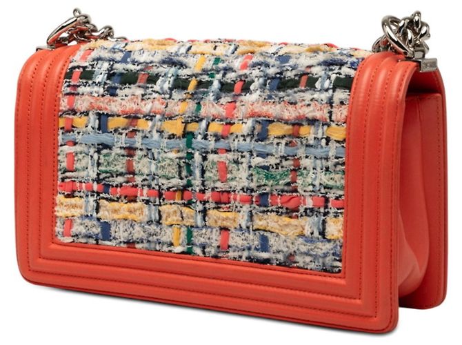 Borsa a Spalla Chanel Boy Chain Multicolore Arancione - vista 2