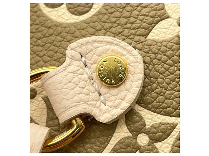 Neverfull Borsa Tote Louis Vuitton Monogram Empreinte Beige Cachi - vista 10