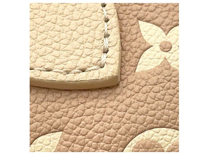 Neverfull Borsa Tote Louis Vuitton Monogram Empreinte Beige Cachi - vista 8