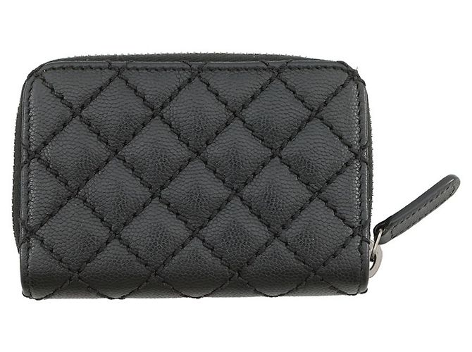 Timeless Monedero de piel de becerro granulado negro Chanel - vista 3