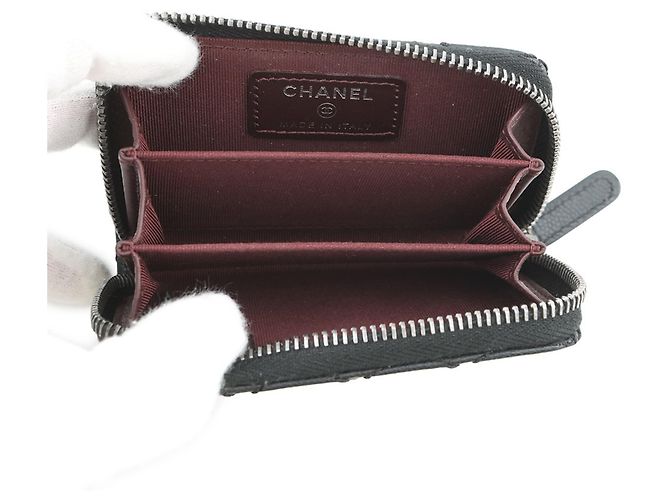 Timeless Monedero de piel de becerro granulado negro Chanel - vista 4