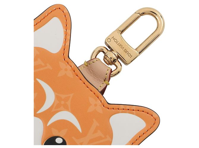Charm per borsa Louis Vuitton Monogram Dog Marrone Bianco Multicolore - vista 4