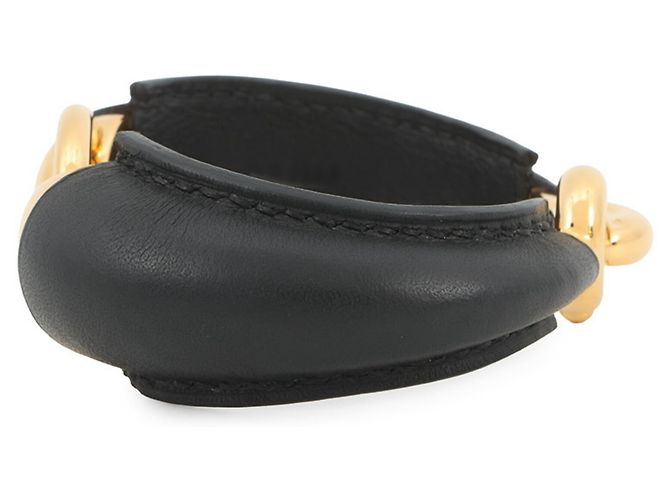 Pulsera charm de cuero Swift negro Hermès - vista 2