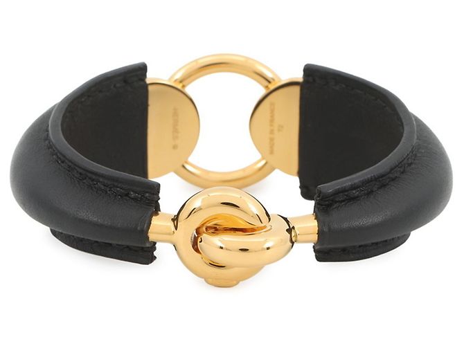 Pulsera charm de cuero Swift negro Hermès - vista 3