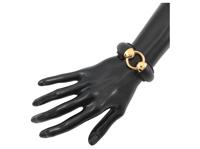 Pulsera charm de cuero Swift negro Hermès - vista 4