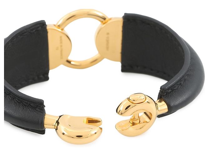 Pulsera charm de cuero Swift negro Hermès - vista 5