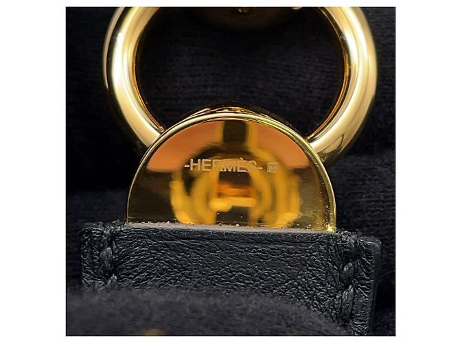 Pulsera charm de cuero Swift negro Hermès - vista 9