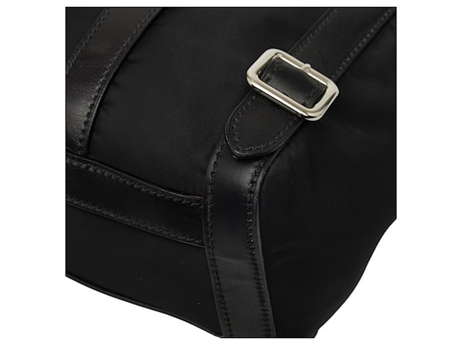 Borsa a tracolla con patta e placca logo Triangle Prada Nero - vista 6