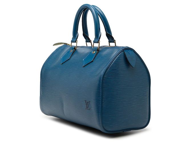 Borsa Louis Vuitton Epi Speedy 25 Blu - vista 2