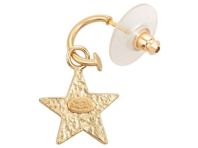 Chanel Coco Mark Star Ohrringe Pink Beige Golden - Ansicht 3