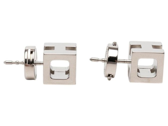 Hermès Ohrstecker Cage d'H H-Cube Hermes Silber - Ansicht 3