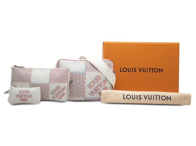 Borsa a tracolla Louis Vuitton Damier Giant Spray Trio Bianco Multicolore - vista 6