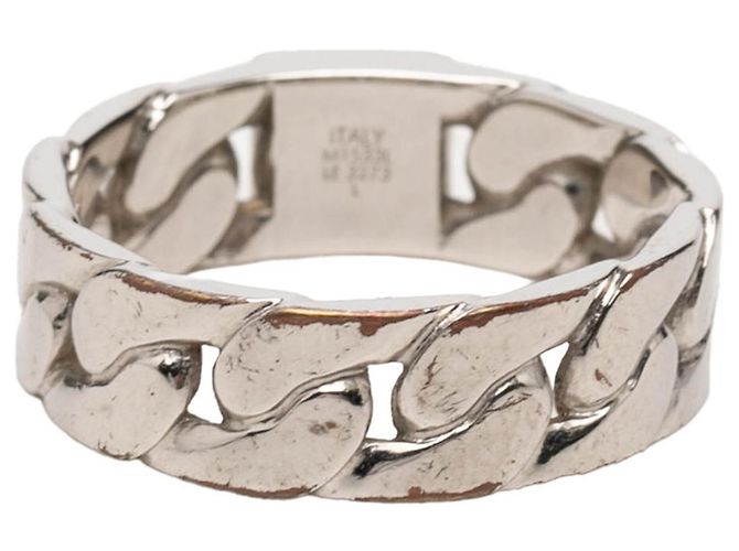 Louis Vuitton Mosaic Chain Ring in Silver Metal Silvery - view 3