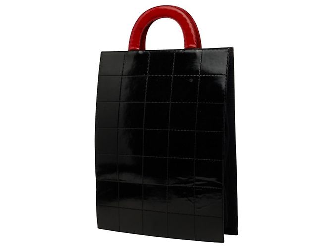 Borsa Tote Chanel Coco Mademoiselle Nero Bianco Rosso - vista 2