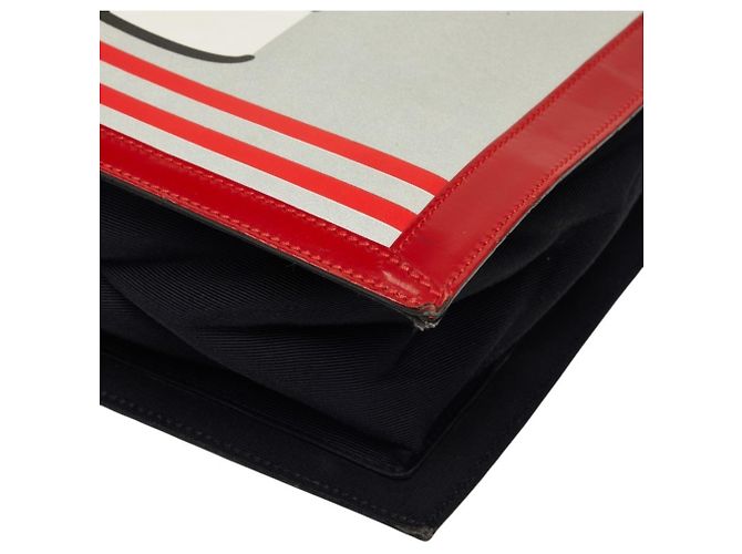Borsa Tote Chanel Coco Mademoiselle Nero Bianco Rosso - vista 4